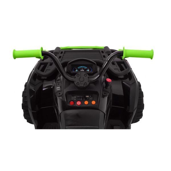 Детский квадроцикл Quad XL ATV 2,4 ГГц Черно-зеленый + Пульт дистанционного управления + привод 4x4 + багажник + свободный запуск + EVA + светодиодный индикатор звука Czarny zielony PA.BDM0909.2.4GHZ.CZ-ZIE фото