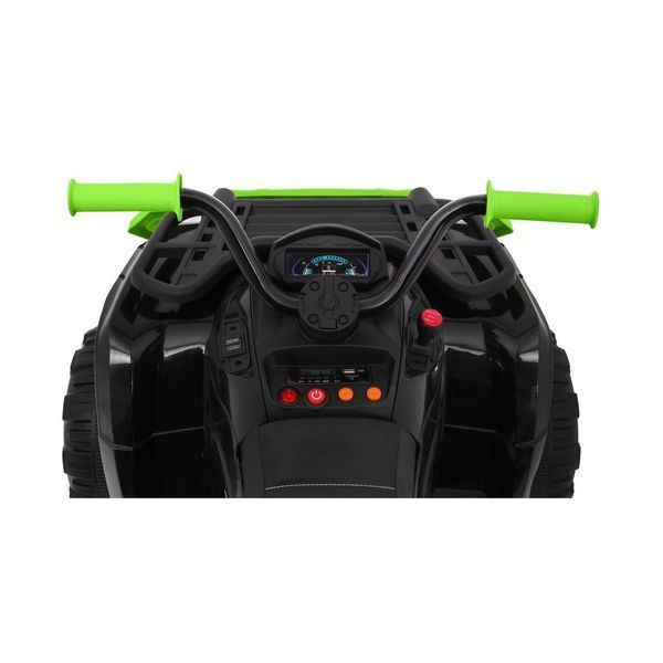 Детский квадроцикл Quad XL ATV 2,4 ГГц Черно-зеленый + Пульт дистанционного управления + привод 4x4 + багажник + свободный запуск + EVA + светодиодный индикатор звука Czarny zielony PA.BDM0909.2.4GHZ.CZ-ZIE фото