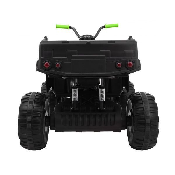 Детский квадроцикл Quad XL ATV 2,4 ГГц Черно-зеленый + Пульт дистанционного управления + привод 4x4 + багажник + свободный запуск + EVA + светодиодный индикатор звука Czarny zielony PA.BDM0909.2.4GHZ.CZ-ZIE фото