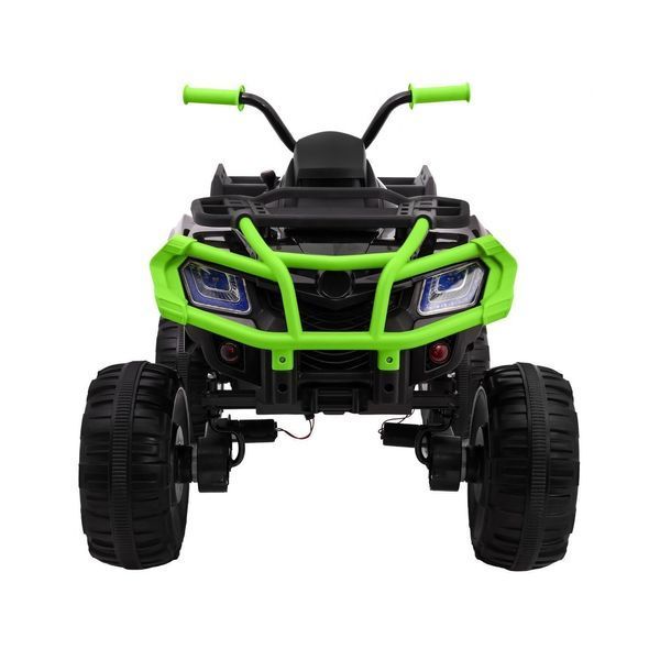 Детский квадроцикл Quad XL ATV 2,4 ГГц Черно-зеленый + Пульт дистанционного управления + привод 4x4 + багажник + свободный запуск + EVA + светодиодный индикатор звука Czarny zielony PA.BDM0909.2.4GHZ.CZ-ZIE фото