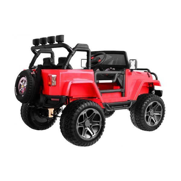 Дитячий позашляховик Jeep Monster 4x4 Червоний + Пульт + Регулювання сидіння + MP3 LED + Багажник + Рюкзак Червоний PA.WXE1688.CR фото