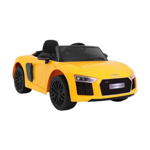 Дитячий електромобіль Audi R8 Spyder на акумуляторі Жовтий + Пульт + EVA + Free Start + Радіо MP3 + LED Жовтий PA.JJ2198.ZOL фото