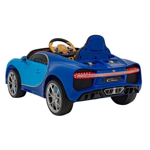 Дитячий Bugatti Chiron на акумуляторі Blue + Пульт + Багажник + EVA + Амортизатори + Audio LED Синій PA.HL318.NIE фото