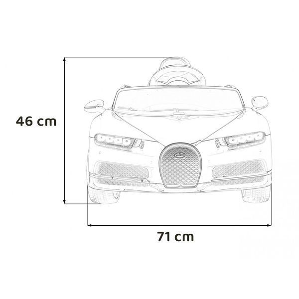 Дитячий Bugatti Chiron на акумуляторі Blue + Пульт + Багажник + EVA + Амортизатори + Audio LED Синій PA.HL318.NIE фото