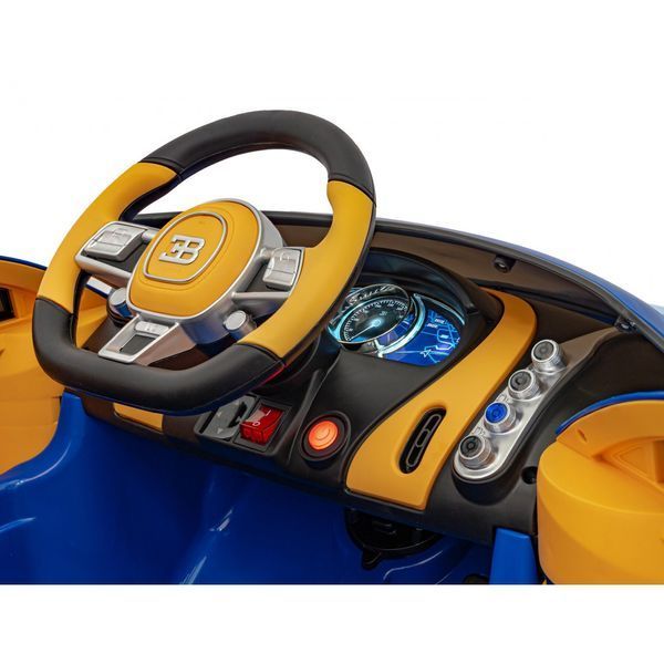 Дитячий Bugatti Chiron на акумуляторі Blue + Пульт + Багажник + EVA + Амортизатори + Audio LED Синій PA.HL318.NIE фото