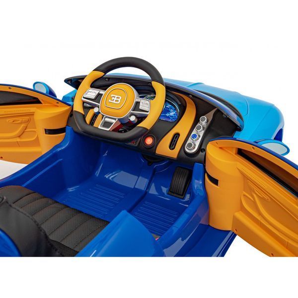 Дитячий Bugatti Chiron на акумуляторі Blue + Пульт + Багажник + EVA + Амортизатори + Audio LED Синій PA.HL318.NIE фото
