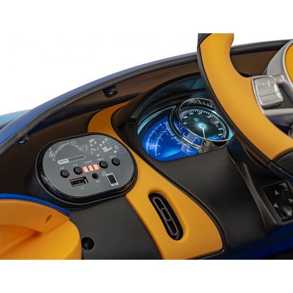 Дитячий Bugatti Chiron на акумуляторі Blue + Пульт + Багажник + EVA + Амортизатори + Audio LED Синій PA.HL318.NIE фото