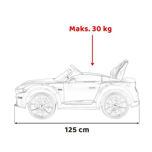 Детский автомобиль Ford Mustang GT на аккумуляторе, Красный Красный PA.SX2038.CR фото