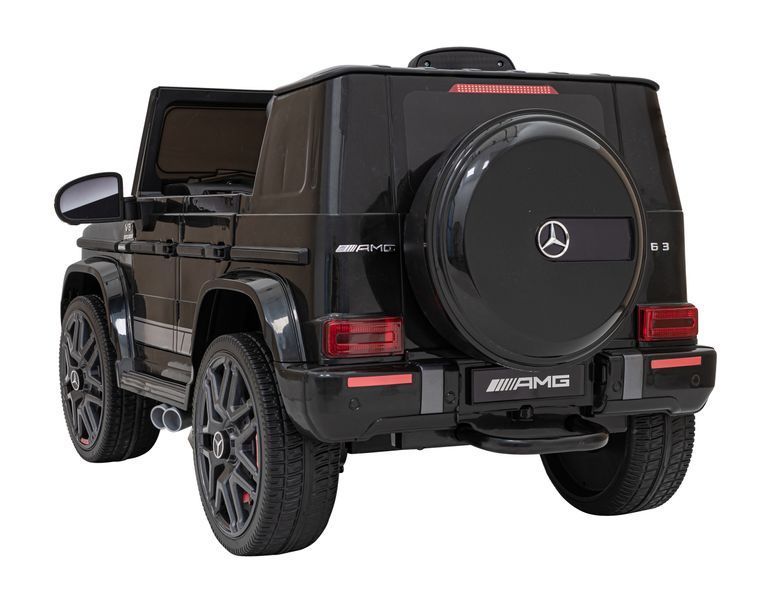 Детский внедорожник на аккумуляторе чёрный Mercedes Benz AMG G63 для малышей 1035 фото
