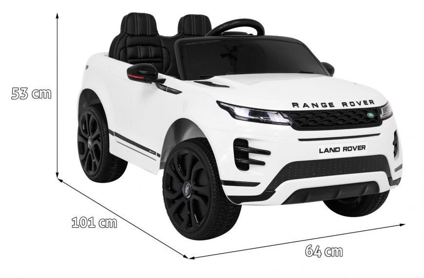 Детский электромобиль Range Rover Evoque Двухместный на аккумуляторе Белый 1162 фото