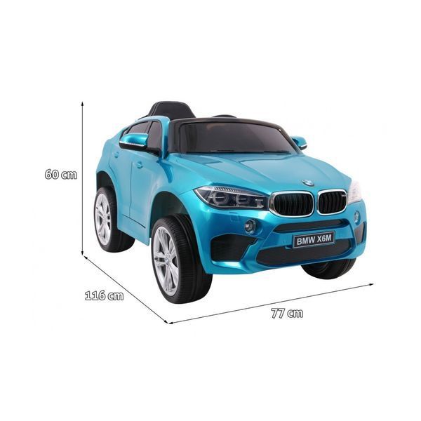 Электромобиль BMW X6M, детский внедорожник, синяя краска + пульт дистанционного управления Синий PA.JJ2199.EXL.NIE фото