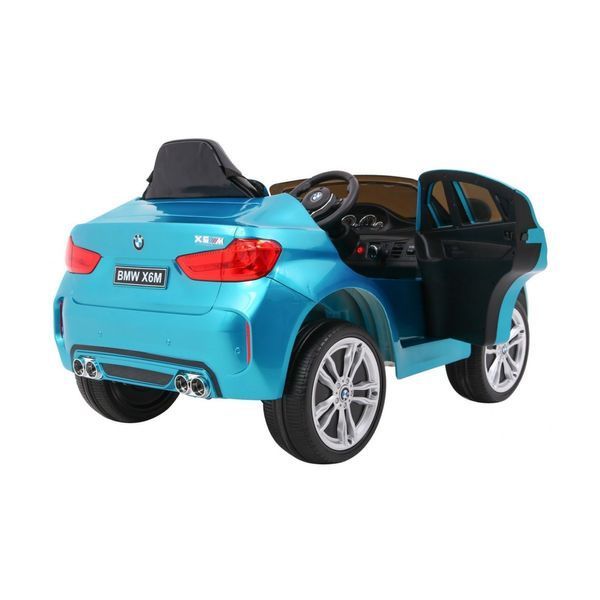 Электромобиль BMW X6M, детский внедорожник, синяя краска + пульт дистанционного управления Синий PA.JJ2199.EXL.NIE фото
