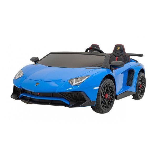 Автомобиль Lamborghini Aventador SV на аккумуляторе для 2 детей Синий + Пульт 2,4 ГГц + Пена EVA + Аудиосветодиод Синий PA.A8803.NIE фото