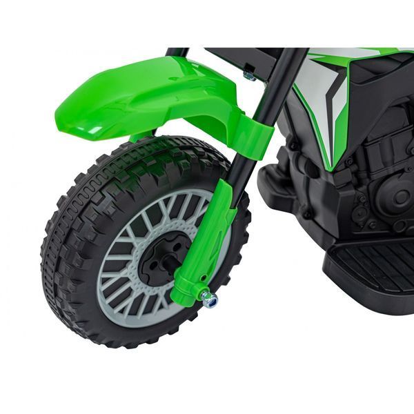 Детский кроссовый велосипед Honda CRF 450R на аккумуляторе, Зеленый + 3 колеса + резиновый протектор + звуковой сигнал Зелёный PA.H5.ZIE фото