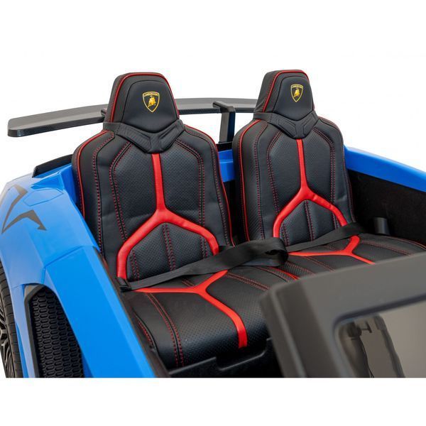 Автомобиль Lamborghini Aventador SV на аккумуляторе для 2 детей Синий + Пульт 2,4 ГГц + Пена EVA + Аудиосветодиод Синий PA.A8803.NIE фото