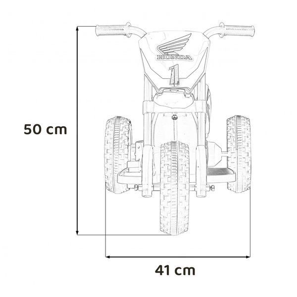 Детский кроссовый велосипед Honda CRF 450R на аккумуляторе, Зеленый + 3 колеса + резиновый протектор + звуковой сигнал Зелёный PA.H5.ZIE фото