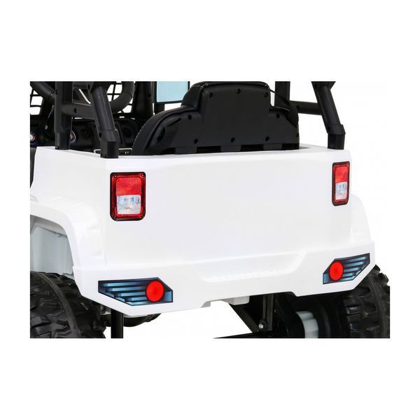 Автомобіль дитячий Jeep Dark Night на акумуляторі Білий + Повільний старт + EVA + Audio LED Білий PA.BDM0922.BIA фото