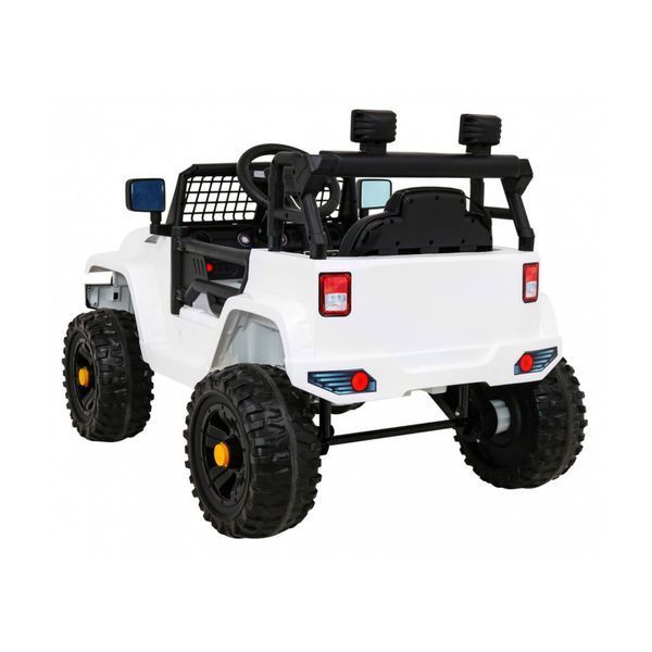 Автомобіль дитячий Jeep Dark Night на акумуляторі Білий + Повільний старт + EVA + Audio LED Білий PA.BDM0922.BIA фото