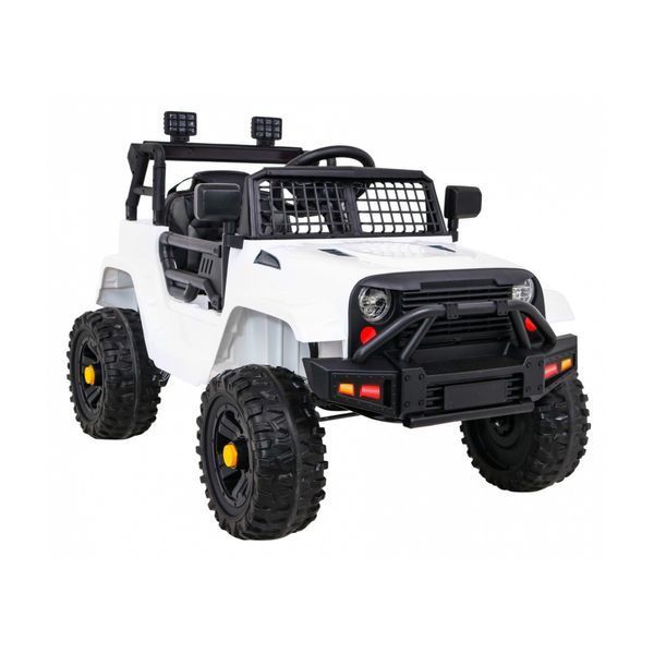 Автомобіль дитячий Jeep Dark Night на акумуляторі Білий + Повільний старт + EVA + Audio LED Білий PA.BDM0922.BIA фото