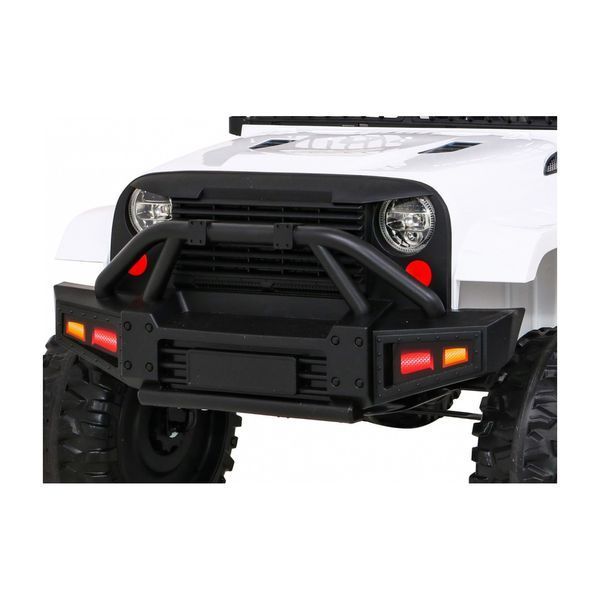 Автомобіль дитячий Jeep Dark Night на акумуляторі Білий + Повільний старт + EVA + Audio LED Білий PA.BDM0922.BIA фото