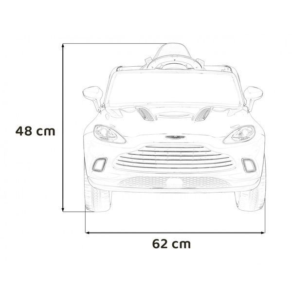 Aston Martin DBX для детей на батарейках Белый + Пульт дистанционного управления + EVA + Ремни безопасности + Медленный старт + Аудиосветодиод Белый PA.S310.BIA фото