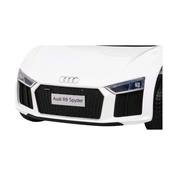 Audi R8 для детей на аккумуляторе Белый + Пульт дистанционного управления + EVA + Бесплатный запуск + Светодиодный индикатор MP3 Белый PA.HL1818.BIA фото