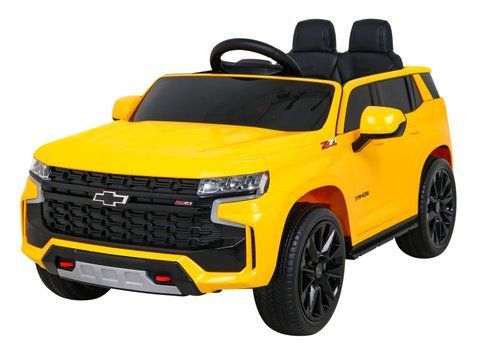 Ліцензійний дитячий електромобіль Chevrolet Tahoe на пульті управління з музикою та світлом Від 3 років Жовтий 1016 фото