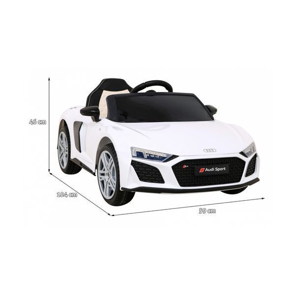 Автомобіль дитячий Audi R8 LIFT на акумуляторі, Білий + Пульт Білий PA.A300.BIA фото