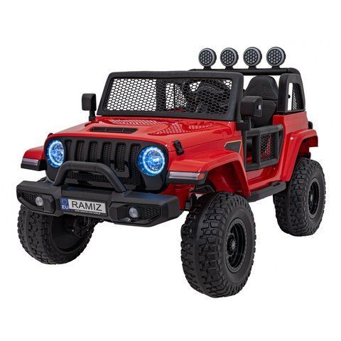 Дитячий позашляховик OFF-ROAD 3.0 Червоний + Пульт + Повільний Старт + Ремені + Аудіо LED Червоний PA.JL213.CR фото