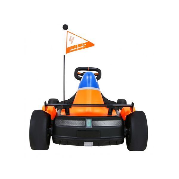 Детский картинг McLaren Drift на аккумуляторе + Функция дрифта + Спортивное сиденье + Светодиодные фонари + Медленный старт + Выход в открытый космос Оранжевый PA.BDM0930.POM фото