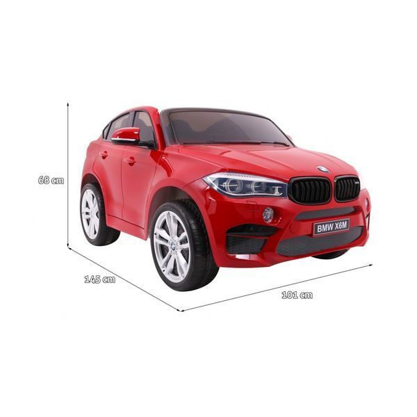 Позашляховик BMW X6M XXL для 2 дітей Червона фарба + Пілот + Екошкіра Червоний PA.JJ2168.EXL.CR фото