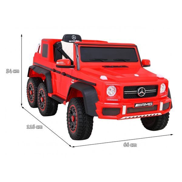 Автомобіль Mercedes G63 AMG на акумуляторі Червоний + Пульт + 6 дисків EVA + Free Start + MP3 LED Червоний PA.G63.CR фото