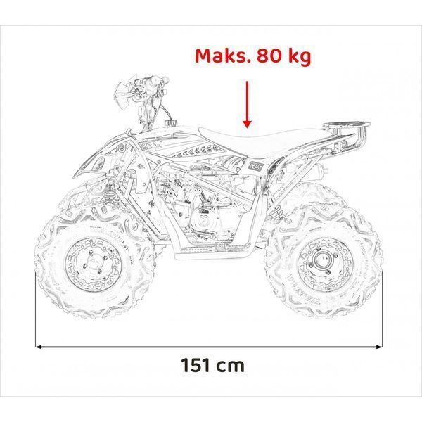 Квадроцикл бензиновий DESERT STORM Помаранчевий PSP.ATV002.POM фото
