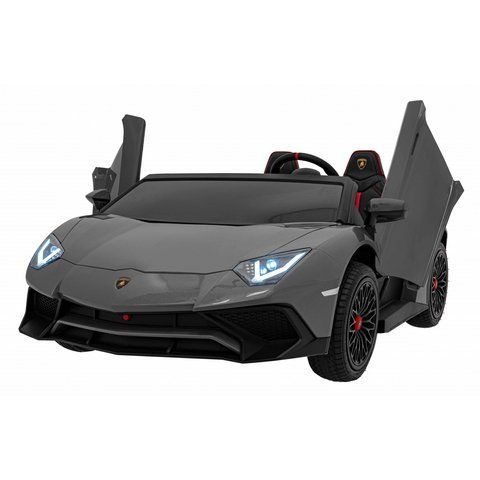 Lamborghini Aventador SV на аккумуляторе для 2 детей Серый + Бесщеточный двигатель + Надувные колеса + Светодиодная аудиосистема Серый PA.A8803.STRONG.SZA фото