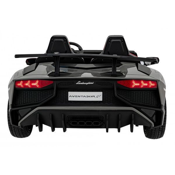 Електромобіль Lamborghini Aventador SV на акумуляторі для 2 дітей Сірий + Безщітковий мотор + Надувні колеса + Audio LED Сірий PA.A8803.STRONG.SZA фото