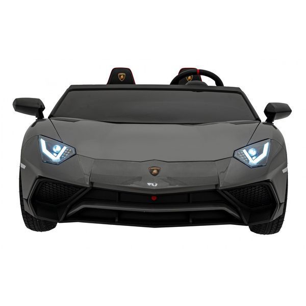 Електромобіль Lamborghini Aventador SV на акумуляторі для 2 дітей Сірий + Безщітковий мотор + Надувні колеса + Audio LED Сірий PA.A8803.STRONG.SZA фото
