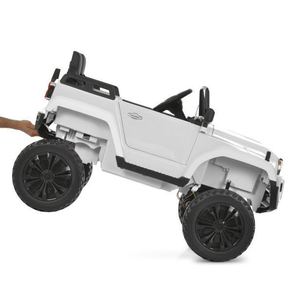 Дитячий електромобіль Джип Toyota (4 мотори 45W, MP3, USB, акум 24V7AH, пульт 2,4G  (Білий) M 6296EBLR-1(24V) фото