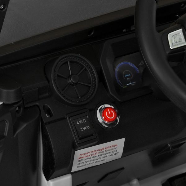 Дитячий електромобіль Джип Toyota (4 мотори 45W, MP3, USB, акум 24V7AH, пульт 2,4G  (Білий) M 6296EBLR-1(24V) фото