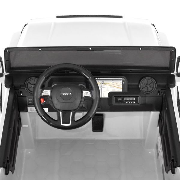 Дитячий електромобіль Джип Toyota (4 мотори 45W, MP3, USB, акум 24V7AH, пульт 2,4G  (Білий) M 6296EBLR-1(24V) фото