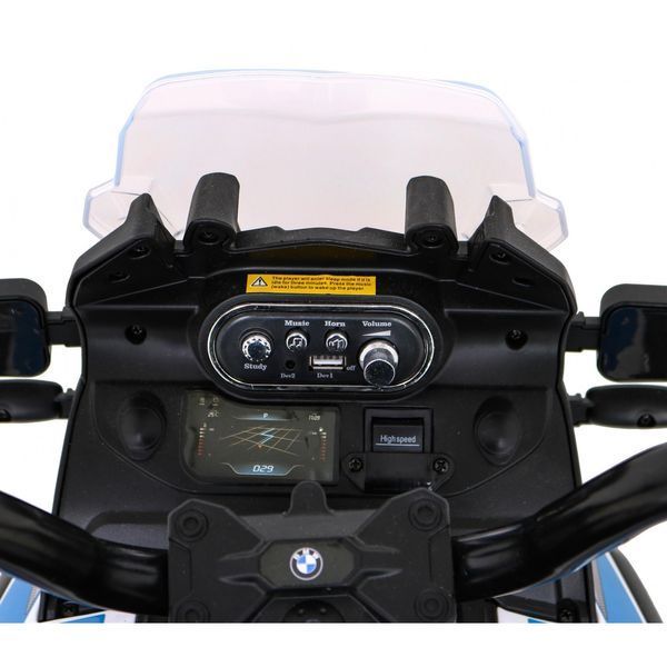 Дитячий поліцейський мотоцикл BMW F850 GS на акумуляторі + опорні колеса + сирена + фари + 2 кейси + безкоштовний старт Білий PA.JT5002B.POL фото