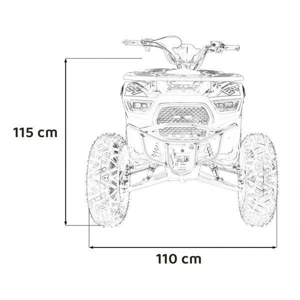 Квадроцикл бензиновий 200CC MONSTER Червоний PSP.ATV013.CR фото